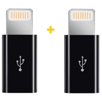 Переходник MicroUSB to Lightning AC-030 2 pcs XoKo (XK-AC030-BK2) Diawest