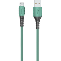 Дата кабель USB 2.0 AM to Micro 5P 1.0m PD-B51m Green Proda (PD-B51m-GR) Diawest