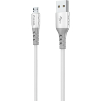 Дата кабель USB 2.0 AM to Micro 5P 1.0m PD-B51m White Proda (PD-B51m-WH) Diawest