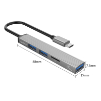 Концентратор Orico Type-C to USB3.0, 2xUSB2.0, TF (AH-12F-GY-BP) (CA913541) Diawest