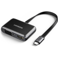 Переходник USB2.0 to HDMI+VGA (HDMI 1.4b 3D/4K*2K30Hz+VGA 1080P60Hz CM303) black Ugreen (70549) Diawest