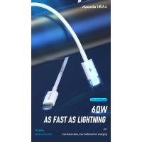 Дата кабель USB-C to USB-C 1.0m PD-B83a 60W Proda (PD-B83a-WHT) Diawest