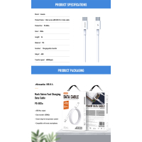 Дата кабель USB-C to USB-C 1.0m PD-B83a 60W Proda (PD-B83a-WHT) Diawest