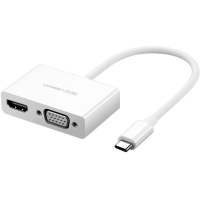 Переходник USB Type C to HDMI + VGA MM123 white Ugreen (30843) Diawest