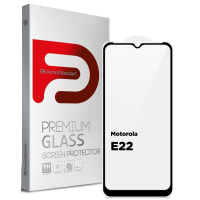 Скло захисне Armorstandart Full Glue Motorola E22 Black (ARM65551) Diawest