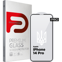 Скло захисне Armorstandart Pro 3D LE Apple iPhone 14 Pro Black (ARM65658) Diawest