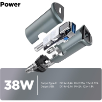 Зарядное устройство Armorstandart Car USB Type-C PD20W + USB QC 3.0 Grey (ARM65439) Diawest
