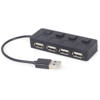 Концентратор Gembird USB 2.0 4 ports switch black (UHB-U2P4-05) Diawest