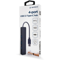 Концентратор Gembird USB-C UHB-U3P4-01 4 ports USB 3.1 (UHB-CM-U3P4-01) Diawest