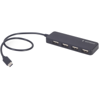 Концентратор Gembird USB-C 4 ports USB 2.0 black (UHB-CM-U2P4-01) Diawest