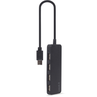 Концентратор Gembird USB-C 4 ports USB 2.0 black (UHB-CM-U2P4-01) Diawest