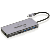 Порт-реплікатор TECNOWARE Dock Station USB TYPE-C 13 in 1 Adapter HUB (FHUB17692) Diawest