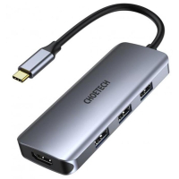 Концентратор Choetech USB-C 7-in-1 (HDMI/PD/CR/USB-A/USB-C) alum (HUB-M19-GY) Diawest