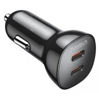 Зарядное устройство Choetech car 2хUSB-C 40W PD black (TC0008-BK) Diawest