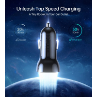 Зарядное устройство Choetech car 2хUSB-C 40W PD black (TC0008-BK) Diawest