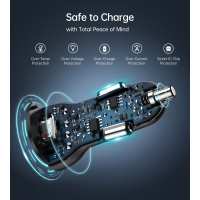 Зарядное устройство Choetech car 2хUSB-C 40W PD black (TC0008-BK) Diawest