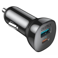 Зарядний пристрій Choetech car USB-A/USB-C 20W QC3.0/PD black (TC0005-BK) Diawest