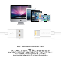 Дата кабель USB 2.0 AM to Lightning 1.8m 2.1A MFI White Choetech (IP0027-WH) Diawest
