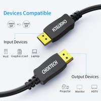 Кабель мультимедийный Display Port to Display Port 2.0m V1.4 8K 60Hz Choetech (XDD01-BK) Diawest