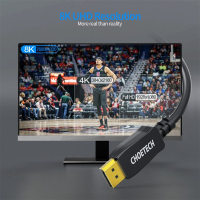 Кабель мультимедийный Display Port to Display Port 2.0m V1.4 8K 60Hz Choetech (XDD01-BK) Diawest