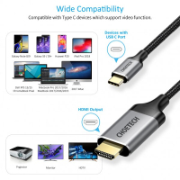 Кабель мультимедійний USB-C to HDMI 1.8m 4K 60Hz Choetech (CH0021-BK) Diawest