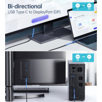 Кабель мультимедийный USB-C to DisplayPort 1.8m 8K 30Hz Choetech (XCP-1803-BK) Diawest