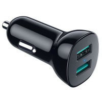 Зарядное устройство Choetech car 2хUSB-A 36W QC black (C0051-BK) Diawest