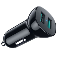Зарядное устройство Choetech car 2хUSB-A 36W QC black (C0051-BK) Diawest