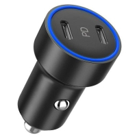 Зарядное устройство Choetech car 2хUSB-C 40W PD black (С0054-BK) Diawest