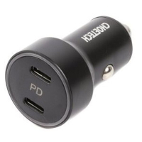 Зарядное устройство Choetech car 2хUSB-C 40W PD black (С0054-BK) Diawest