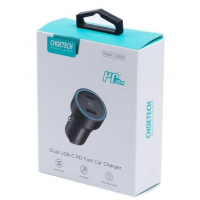 Зарядное устройство Choetech car 2хUSB-C 40W PD black (С0054-BK) Diawest