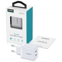Зарядний пристрій Choetech 2xUSB-C 40W PD/QC/PPS (Q5006-EU-WH) Diawest