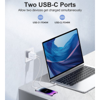 Зарядний пристрій Choetech 2xUSB-C 40W PD/QC/PPS (Q5006-EU-WH) Diawest