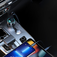 Зарядное устройство Choetech car 2хUSB-C+USB-A 130W QC3.0/PD/PPS black (TC0011-BK) Diawest