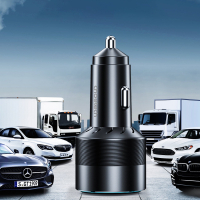 Зарядное устройство Choetech car 2хUSB-C+USB-A 130W QC3.0/PD/PPS black (TC0011-BK) Diawest