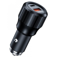 Зарядное устройство Choetech car USB-A/USB-C 63W QC3.0/PD/PPS black (TC0010-BK) Diawest