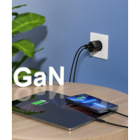 Зарядний пристрій Choetech GaN USB-A/USB-C 33W QC3.0/PD/PPS (PD5006-EU-BK) Diawest
