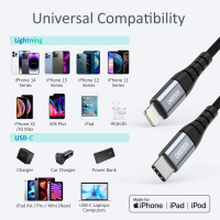 Дата кабель USB-C to Lightning 2.0m MFI Choetech (IP0041-BK) Diawest