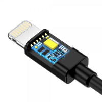 Дата кабель USB 2.0 AM to Lightning 1.2m 2.1A MFI Black Choetech (IP0026-BK) Diawest
