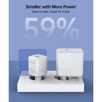 Зарядний пристрій Choetech GaN USB-A/USB-C 33W QC3.0/PD/PPS (PD5006-EU-WH) Diawest