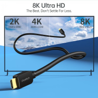 Кабель мультимедійний HDMI to HDMI 2.0m V.2.1 8K 60Hz HDR10 HLG 48Gbps YUV 444 Choetech (XHH-TP20) Diawest