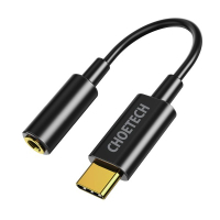 Переходник USB-C to 3.5m stereo-audio (CDLA) Choetech (AUX003-BK) Diawest