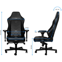 Кресло игровое Noblechairs HERO Black/Platinum White (NBL-HRO-PU-BPW) Diawest