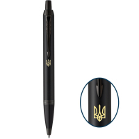 Ручка кулькова Parker IM 17 UKRAINE Achromatic Black BT BP Тризуб (22932_TR) Diawest