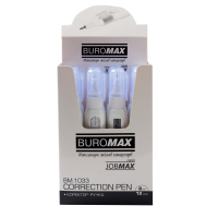 Корректор Buromax ручка 8 мл Jobmax, спиртовая основа, металлический наконечник (BM.1033) Diawest
