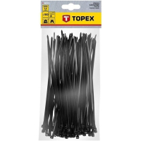 Стяжка Topex чорна, 3.6x200 мм, пластик, 100 шт. (44E976) Diawest