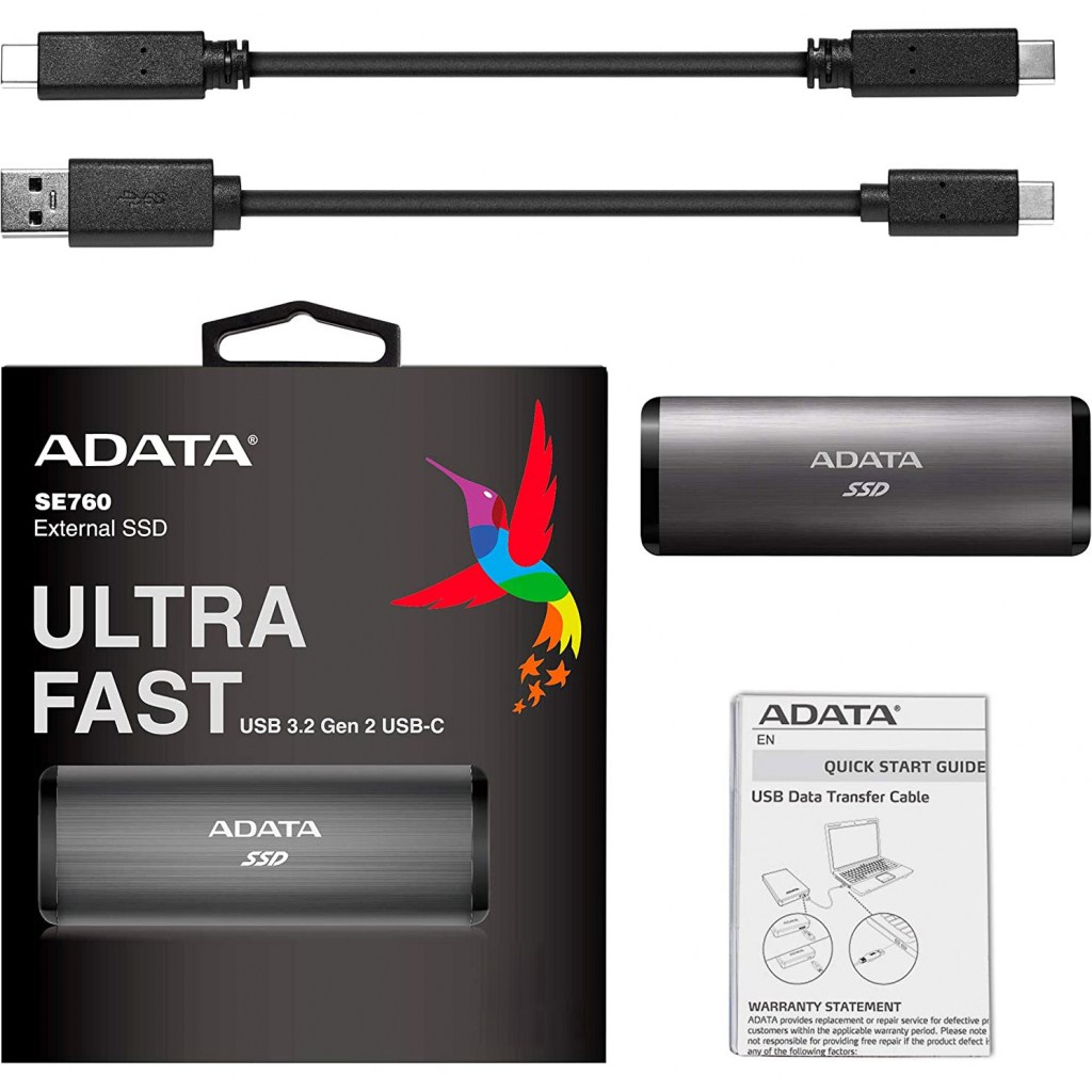 Накопичувач SSD USB 3.2 2TB ADATA (ASE760-2TU32G2-CTI) Diawest