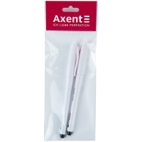 Ручка гелева Axent Delta 0,7мм, чорна 2 шт (полібег) (DG2045-01/02/P) Diawest