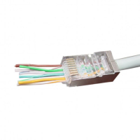 Коннектор RJ45 cat.5e FTP 8P8C * 100 (наскрізні отв., позолоч. конт.) Cablexpert (LC-PTF-01/100) Diawest