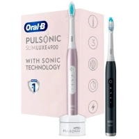 Електрична зубна щітка Oral-B 4900 S411.526.3H Pulsonic Slim Luxe RoseGold + MatteBlack Diawest